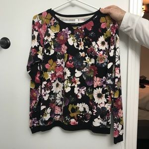Floral printed sweat shirt